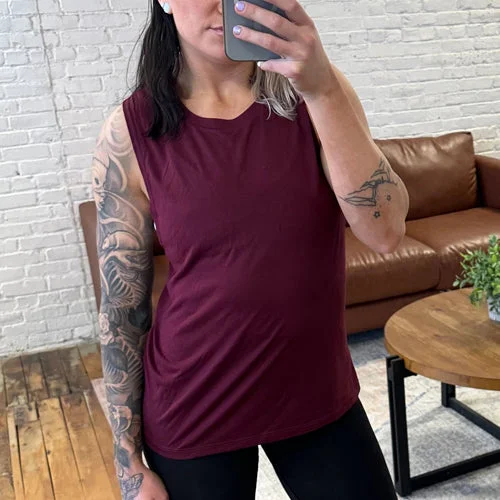 Women's Yoga Tops with Breathable Design -Basic Muscle Tank