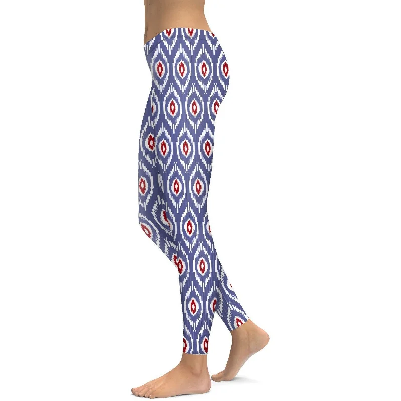 Lightweight Yoga Pants for Quick Movements -Batik Inspired Leggings