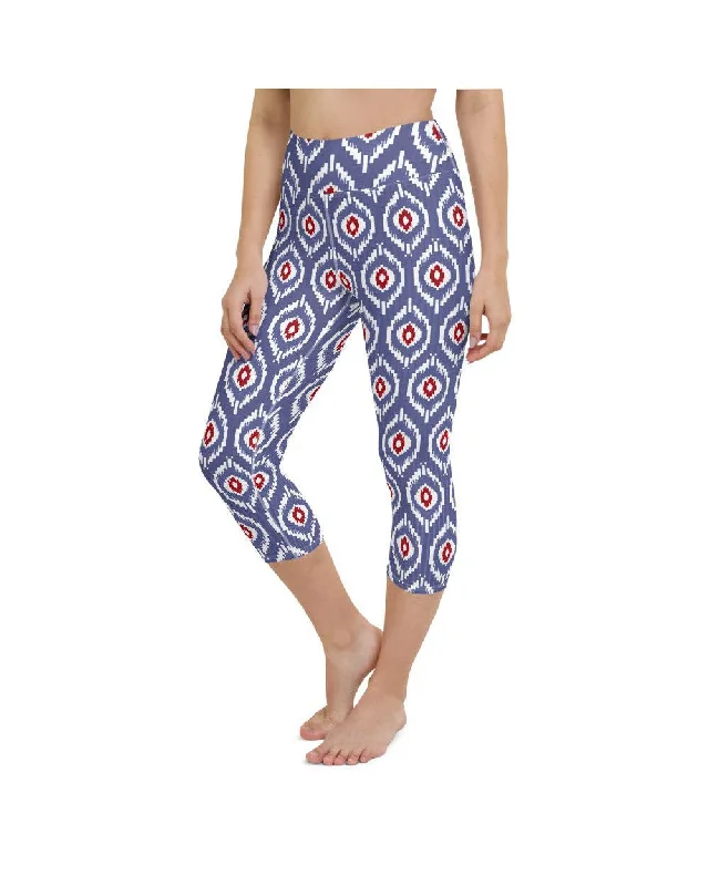 Soft Yoga Pants for Everyday -Batik Inspired Yoga Capris
