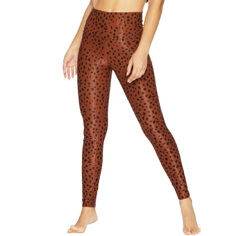 Yoga Pants for Full Coverage -Ayla Legging - Brown Spot