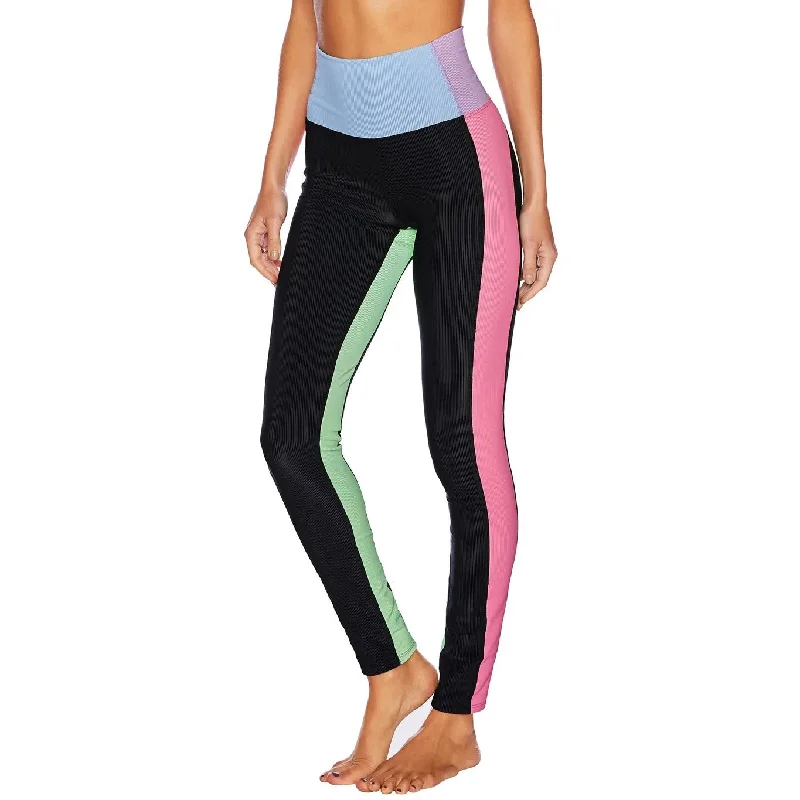 Women's Yoga Pants with Compression -Colorblock Leggings - Pretty Pastels