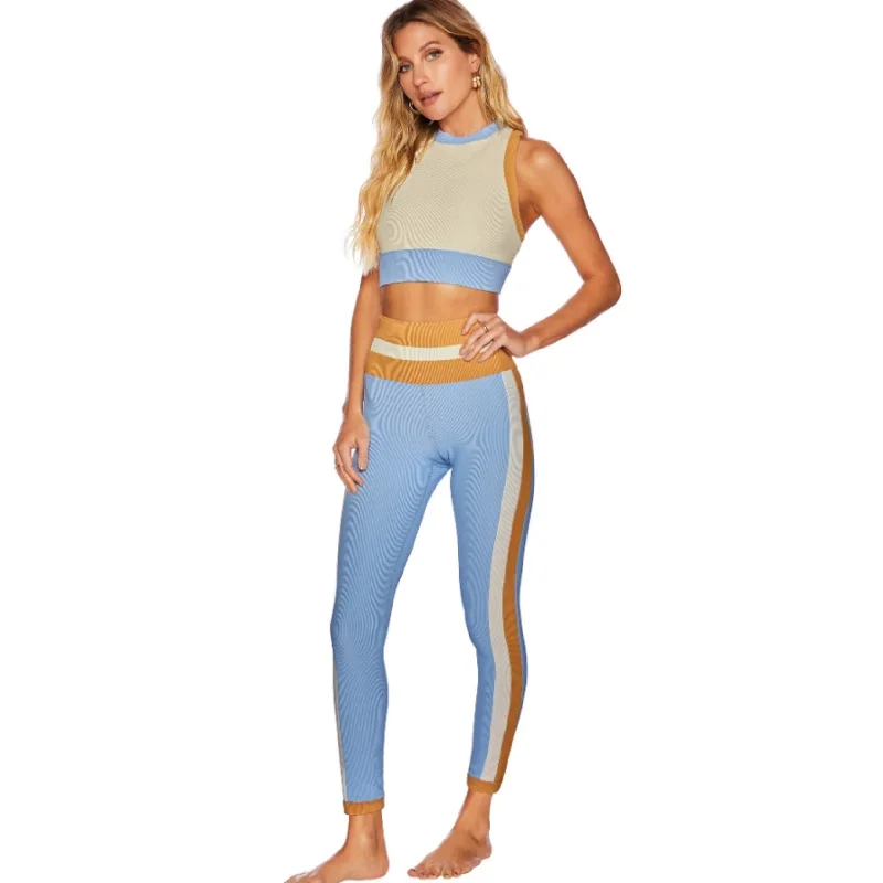 Breathable Yoga Pants -Melinda Leggings - Beach Breeze