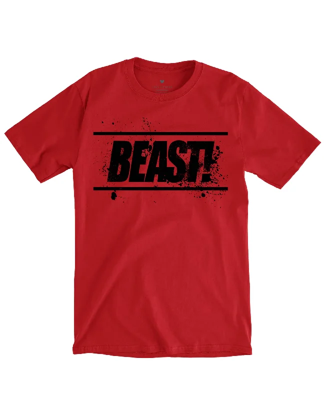 Stylish Yoga Tops for All Yoga Practices -Beast Tee - Red