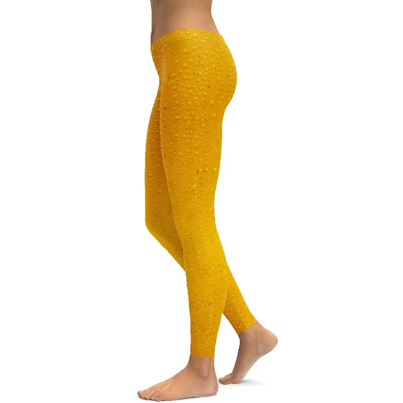 Yoga Pants with a Sculpting Fit -Beer Leggings