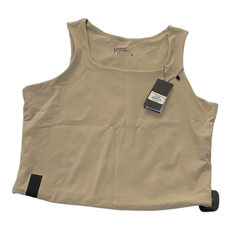 Yoga Tops for Seamless Movement -Beige Athletic Tank Top UNRL, Size M
