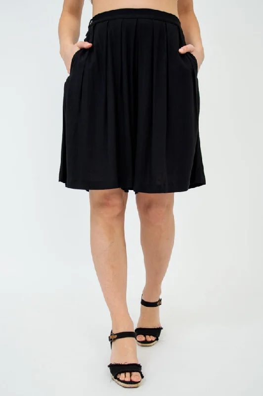 Stretchable Yoga Shorts for Easy Flexing -Betty Shorts, Black, Linen Bamboo