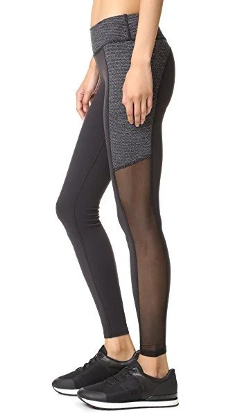 Performance Yoga Shorts for Comfort -Beyond Yoga Row Pocket Mesh Long Leggings RCSP3182