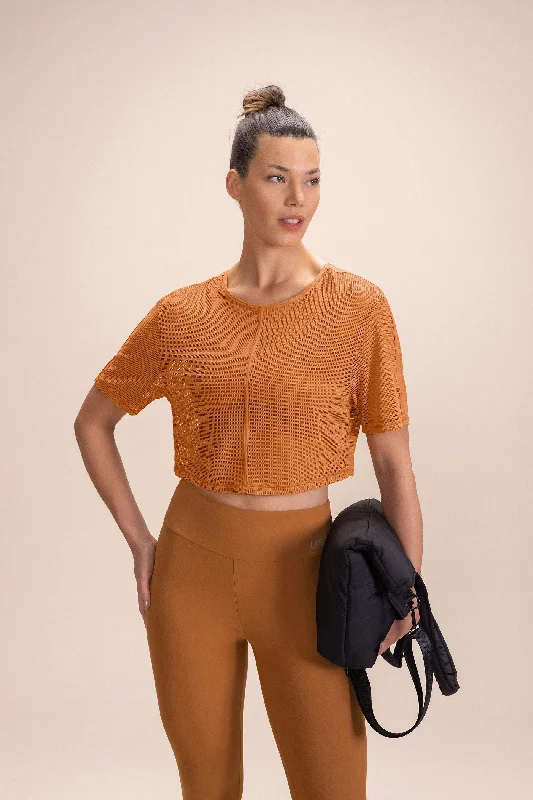 Yoga Tops for Yoga and Pilates Workouts -Bio Spot Cropped T-Shirt