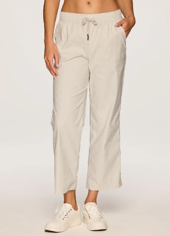 Yoga Pants with High Waist -Birdie Textured Ankle Pant