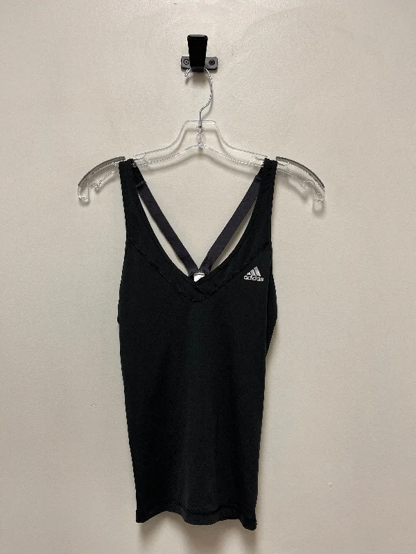 Women's Yoga Tops for Every Practice -Black Athletic Tank Top Adidas, Size S