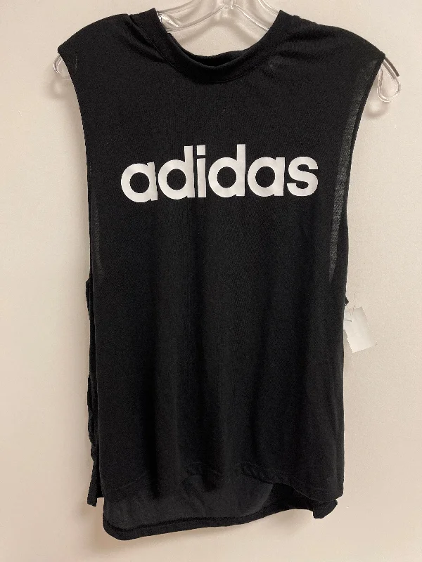 Soft Yoga Tops for Maximum Comfort -Black Athletic Tank Top Adidas, Size Xl