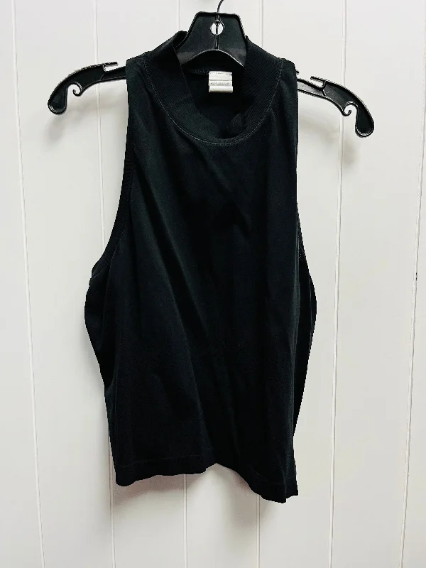 Yoga Tops with Breathable Mesh Details -Black Athletic Tank Top Athleta, Size L