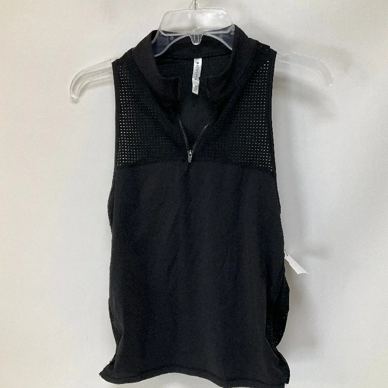 Elegant Yoga Tops for Women -Black Athletic Tank Top Athleta, Size M