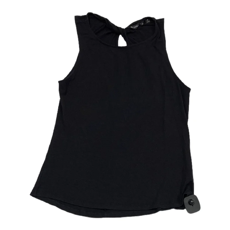 Fitted Yoga Tops with Breathable Design -Black Athletic Tank Top Athleta, Size S