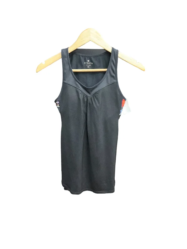 Stylish Yoga Tops for Flexibility and Comfort -Black Athletic Tank Top Athleta, Size Xs