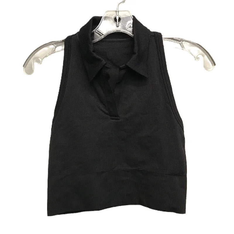Yoga Tops for High Support -Black Athletic Tank Top By Athleta, Size: S