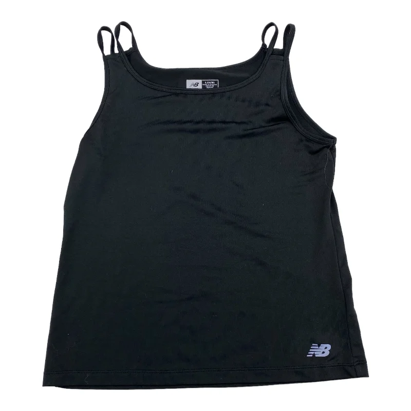 Long Sleeve Yoga Tops -BLACK ATHLETIC TANK TOP by NEW BALANCE Size:L