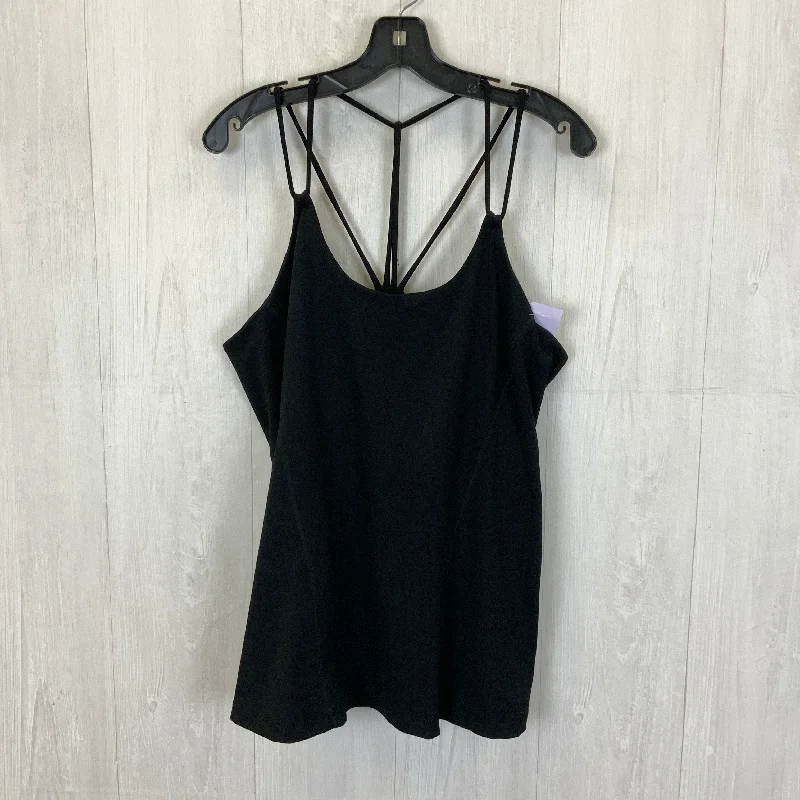 Yoga Tops for Flexibility in Yoga Class -Black Athletic Tank Top Cabi, Size Xl
