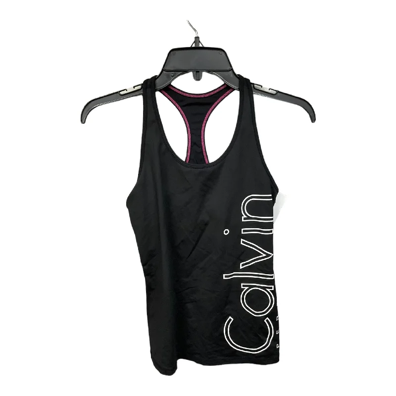 Stylish Yoga Tops for Every Yoga Practice -Black Athletic Tank Top Calvin Klein Performance, Size Xs