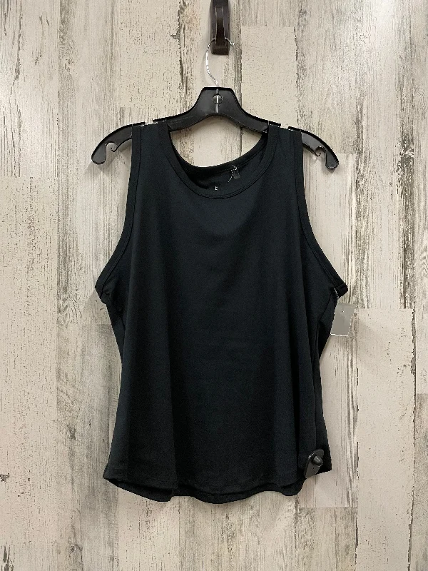 Affordable Yoga Tops for Women -Black Athletic Tank Top Danskin Now, Size L