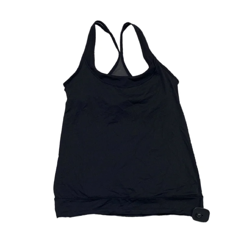 Comfortable Yoga Tops for High-Intensity Workouts -Black Athletic Tank Top Lululemon, Size 8
