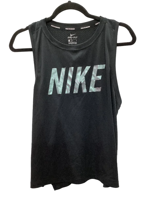 Women's Yoga Tops with Stretchy, Supportive Fabric -Black Athletic Tank Top Nike Apparel, Size L