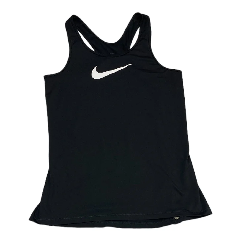 Yoga Tops for Maximum Stretch -Black Athletic Tank Top Nike, Size L