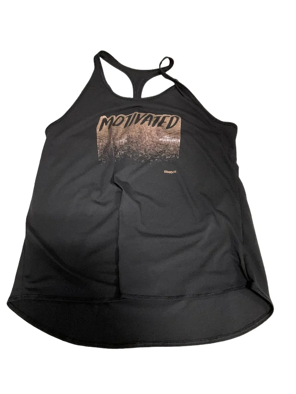 Yoga Tops for Active and Relaxing Sessions -Black Athletic Tank Top Reebok, Size Xl
