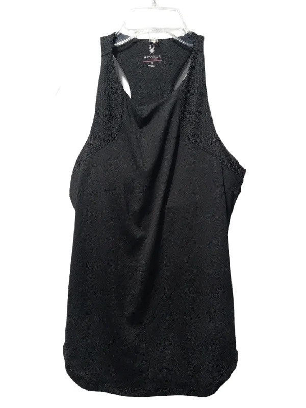 Yoga Tops for High-Intensity Training -Black Athletic Tank Top Spyder, Size M