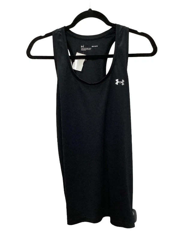 Yoga Tops with Adjustable Fit for Custom Support -Black Athletic Tank Top Under Armour, Size M