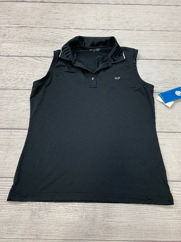 Yoga Tops for Casual Yoga Sessions -Black Athletic Tank Top Vineyard Vines, Size M