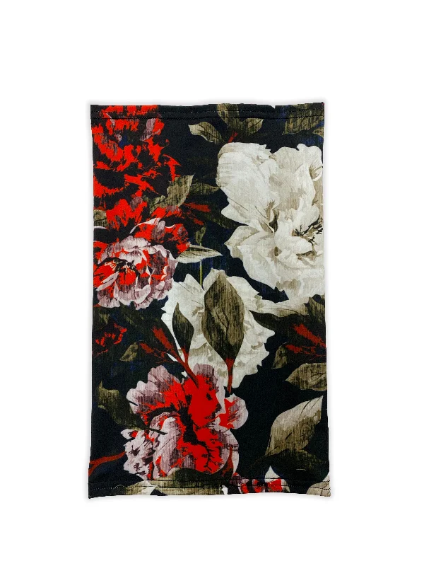 Stretchable Yoga Pants for Women -Black Floral Neck Gaiter *FINAL SALE*