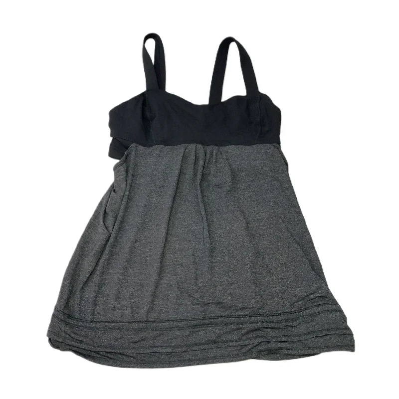 Yoga Tops for Running and Fitness -Black & Grey Athletic Tank Top By Lululemon Size: M Yoga Tops for Running and Fitness -Black & Grey Athletic Tank Top By Lululemon Size: M