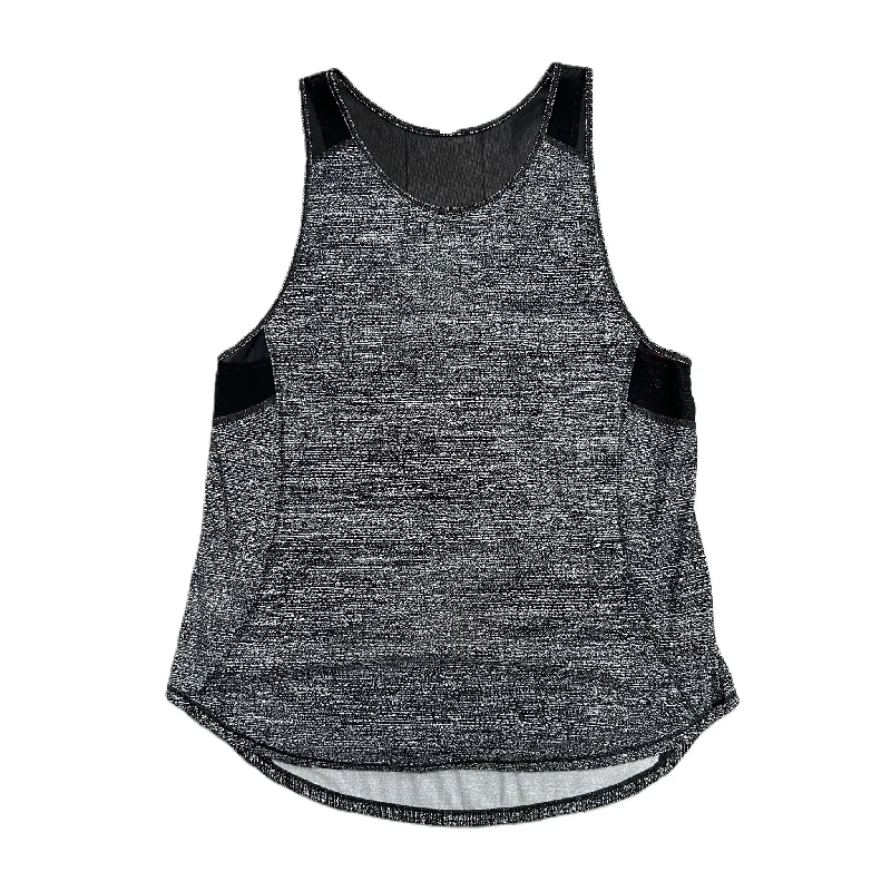 Yoga Tops for Warm Yoga Classes -Black Grey Athletic Tank Top By Lululemon, Size: M