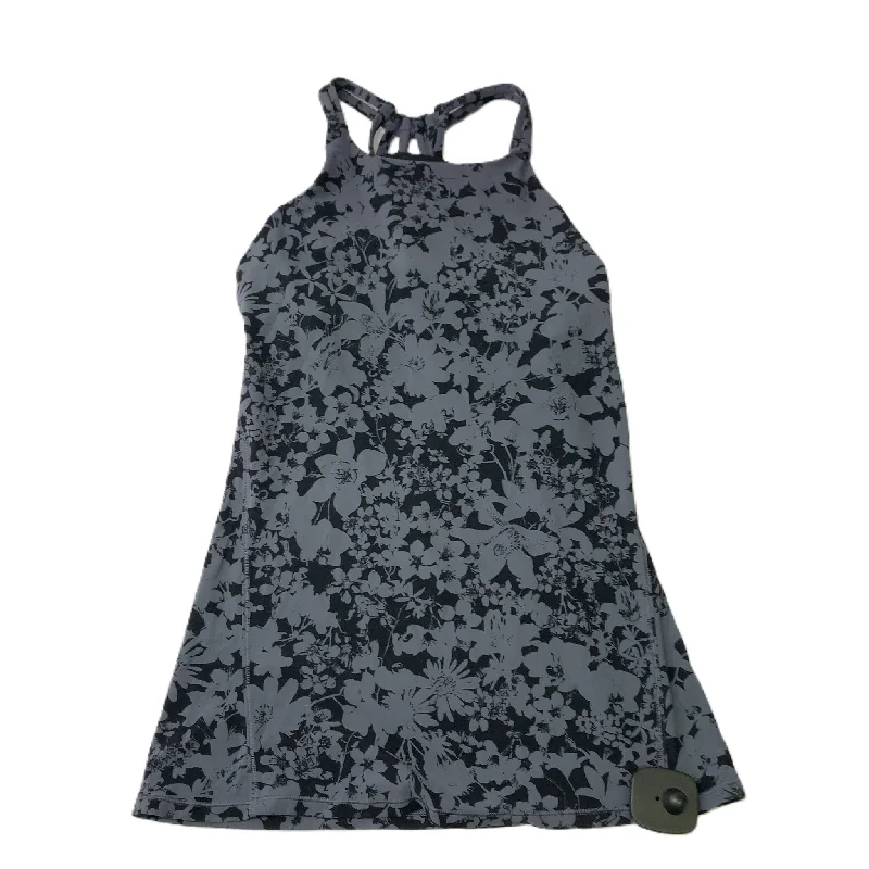 High-Waisted Yoga Tops for Support and Comfort -Black & Grey  Athletic Tank Top By Lululemon  Size: S