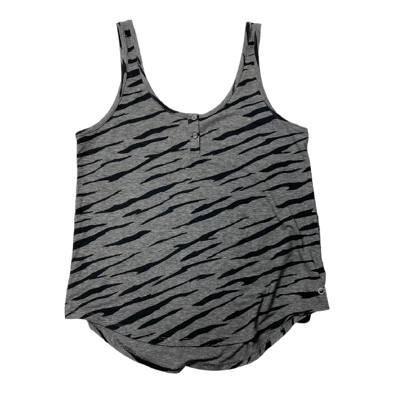 Stylish Yoga Tops for Fitness Enthusiasts -Black & Grey Athletic Tank Top Gapfit, Size Xs