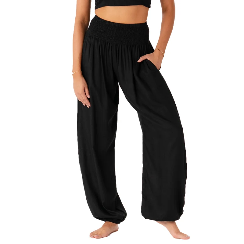 Versatile Yoga Pants for Every Practice -Black Harem Pants
