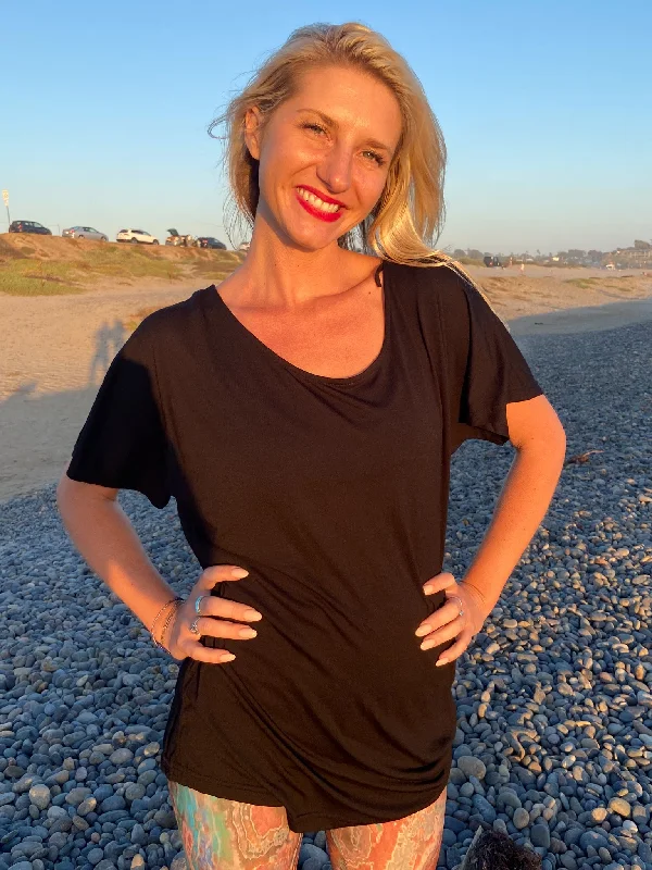 Comfortable Yoga Tops with Stylish Designs -Oversized Modal Dolman With Full Chakras On The Back Comfortable Yoga Tops with Stylish Designs -Oversized Modal Dolman With Full Chakras On The Back