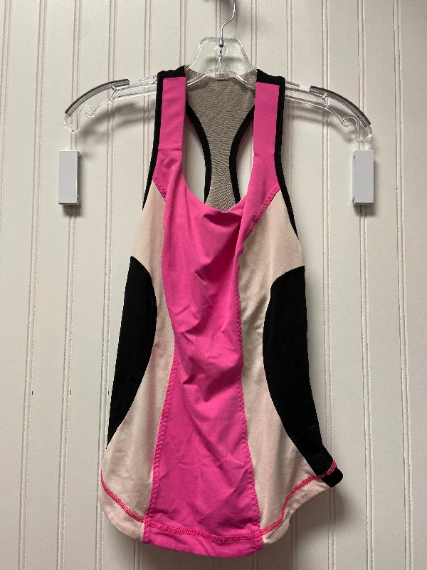 Yoga Tops for Support and Comfort in Class -Black & Pink Athletic Tank Top Lululemon, Size S