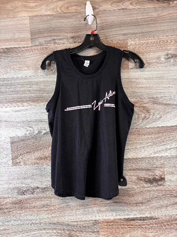 Yoga Tops for Flexibility and Comfort -Black & Pink Athletic Tank Top Zyia, Size M
