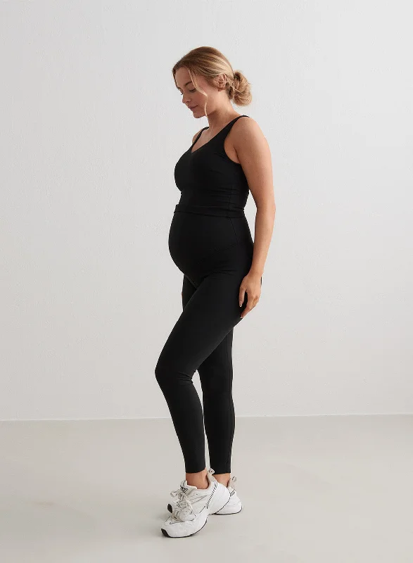 Yoga Pants for Deep Stretching -Black Sense Maternity Tights