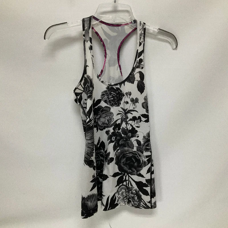 Yoga Tops for Studio Practice -Black & White Athletic Tank Top Lululemon, Size 4