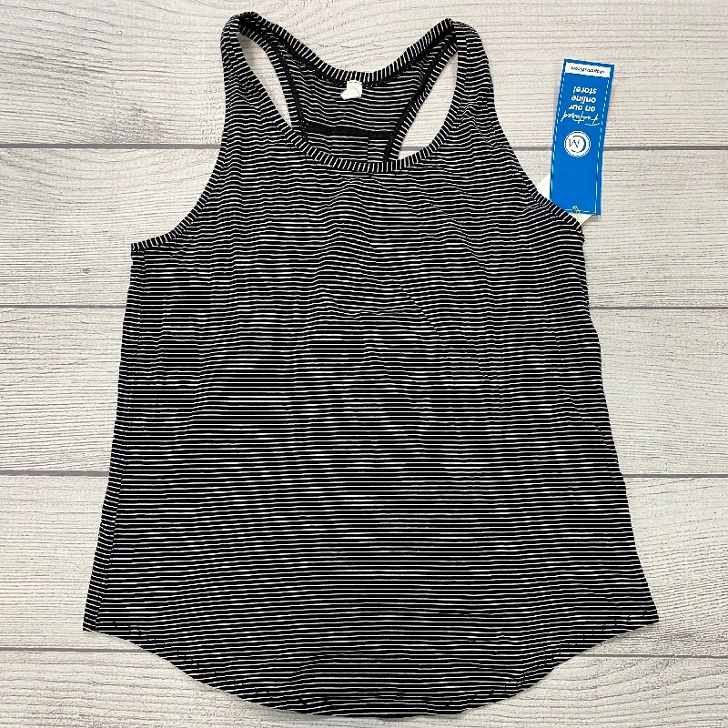 Yoga Tops with Stretchy Material for Full Range of Motion -Black White Athletic Tank Top Lululemon, Size M Yoga Tops with Stretchy Material for Full Range of Motion -Black White Athletic Tank Top Lululemon, Size M