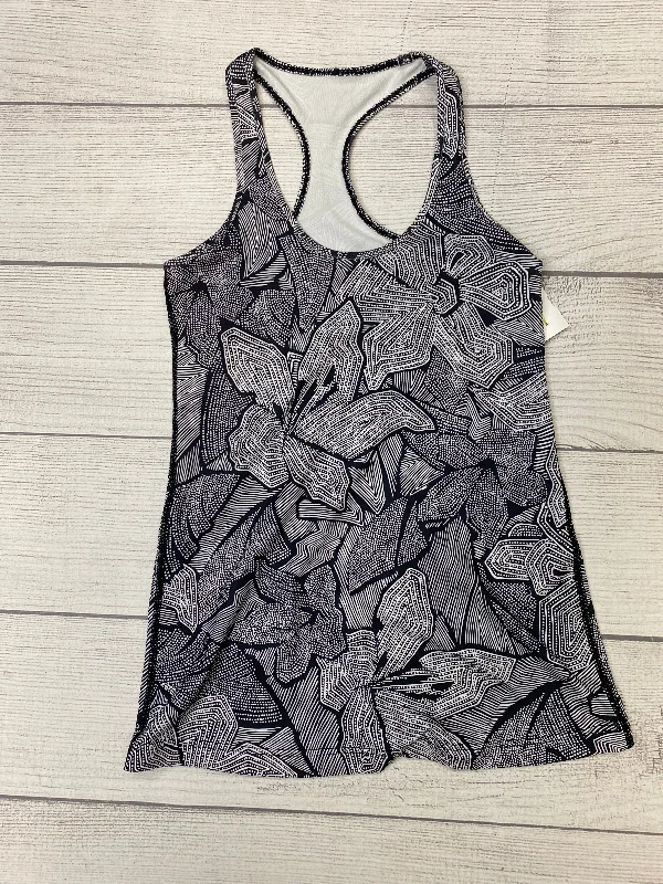 Yoga Tops with Relaxed Fit for Comfort -Black White Athletic Tank Top Lululemon, Size M