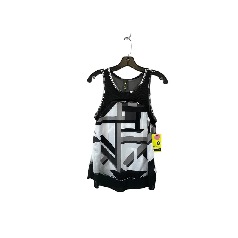 Stylish Yoga Tops for Training and Classes -Black & White Athletic Tank Top Xersion, Size S