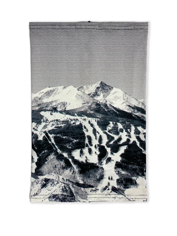 Yoga Pants for Pilates -Black & White Ski Hill Neck Gaiter *FINAL SALE*