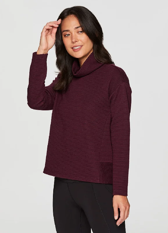 Women's Yoga Tops with High Coverage -Blain Pullover