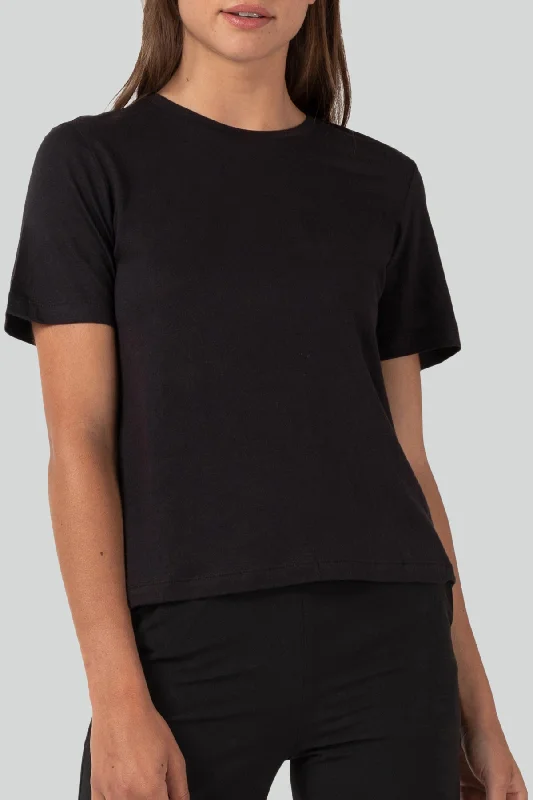 Loose Yoga Tops for Breathability -Bliss Short Sleeve Crew Neck T-Shirt