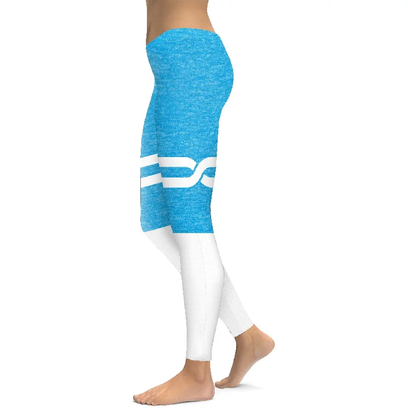 Premium Performance Yoga Pants -Blue and White Infinity Leggings