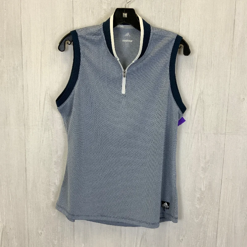 Yoga Tops for Endurance Training -Blue Athletic Tank Top Adidas, Size L